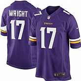 Nike Men & Women & Youth Vikings #17 Wright Purple Team Color Game Jersey,baseball caps,new era cap wholesale,wholesale hats